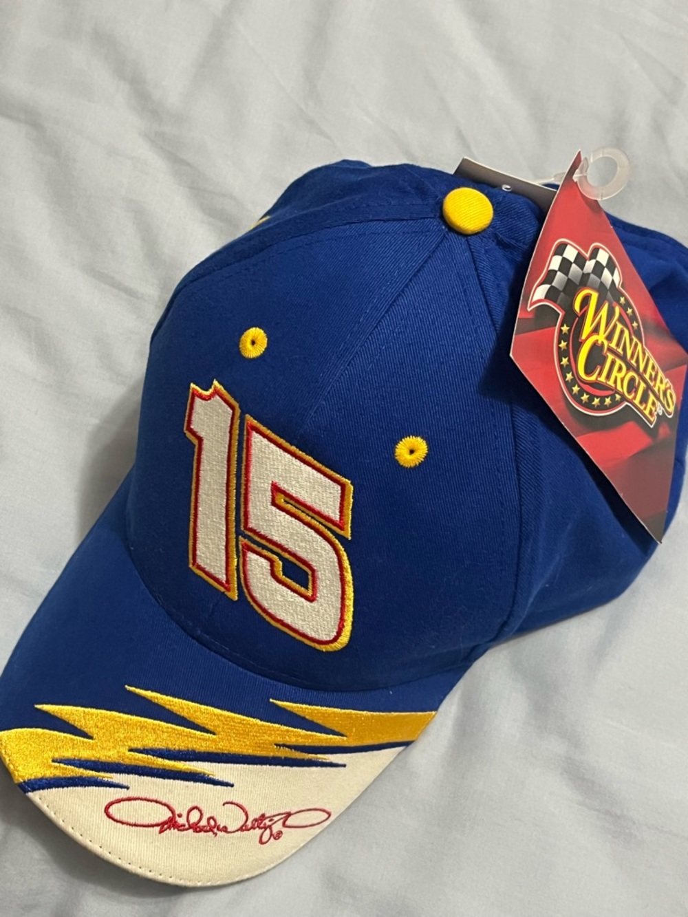 Winner's Circle Blue Racing Cap with Number 15